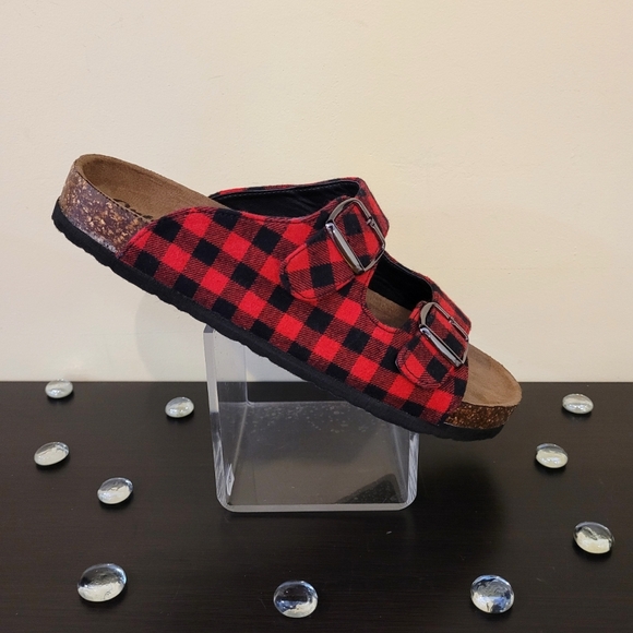 Outwoods Red Plaid Sandals - Picture 4 of 4